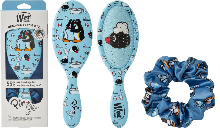 ウェットブラシ ピングー オリジナルディタングラー シュシュ付き<br>1,980円（税込）