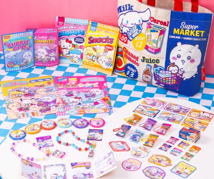 【ちいかわ×サンリオキャラクターズ】「スーパーマーケット」テーマのグッズが登場！「Kiramekko」からコラボ商品も！