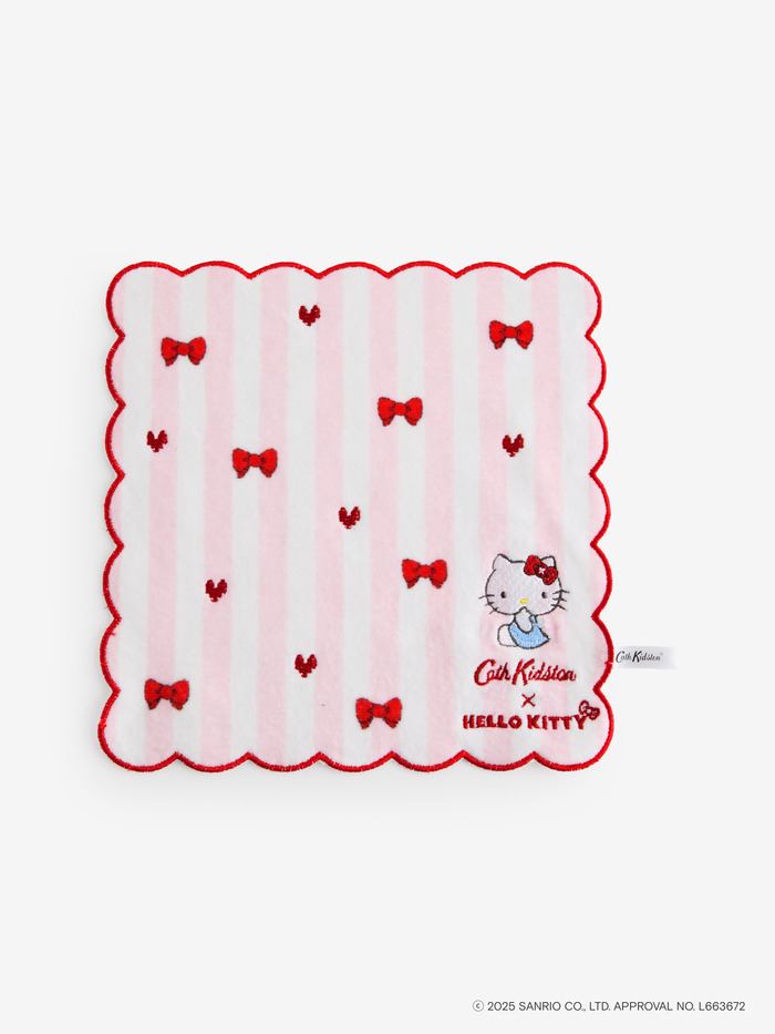Cath Kidston × Hello Kitty タオルハンカチ Stripe 1,980円（税込）