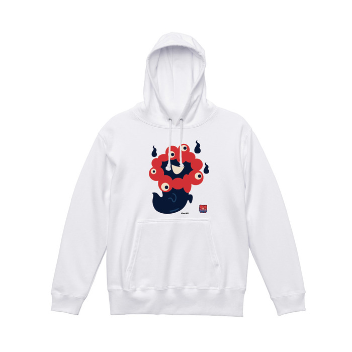 EXPO2025 ミャクミャク【初耳怪談 EXPO】パーカー ホワイト・ブラック (M・L・XL)／8,500円（税込）<br>©Expo 2025　2025大阪・関西万博公式ライセンス商品