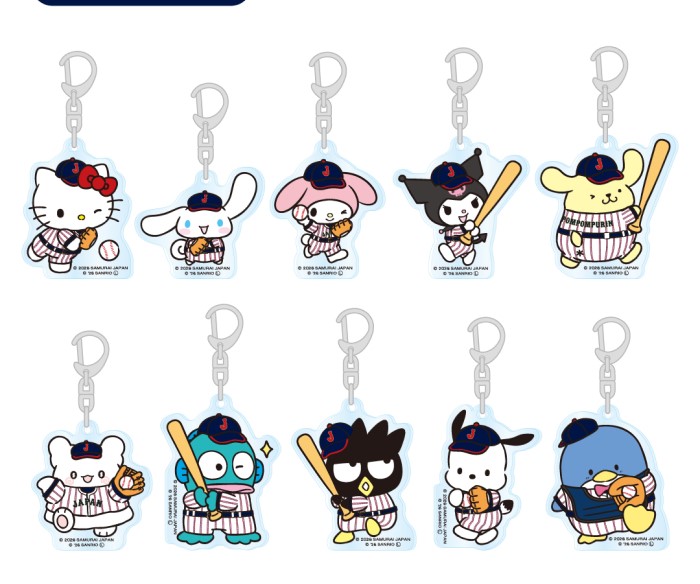 野球日本代表「侍ジャパン」と「サンリオキャラクターズ」コラボグッズが発売！