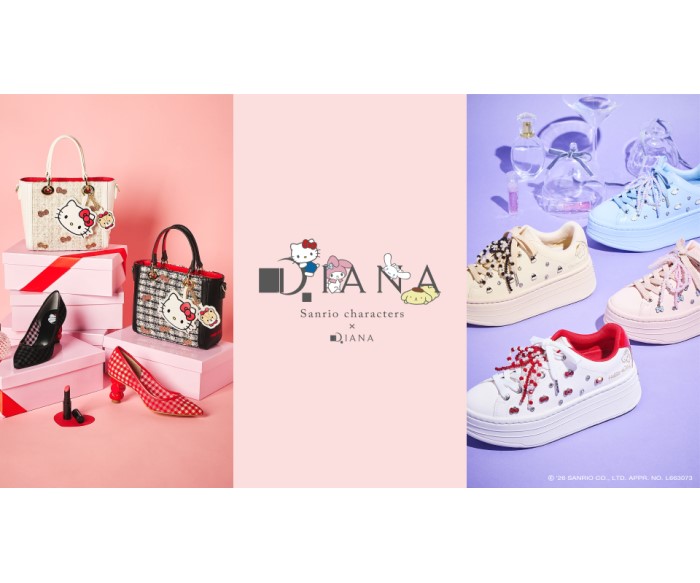 サンリオキャラクターズとダイアナが初コラボ！パンプスやバッグなど全9アイテムが登場