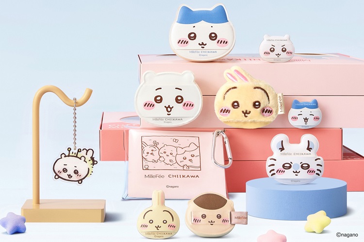ちいかわのメイクパフが「ミルフィー」から新登場！チャーム付きパフケースがセットに