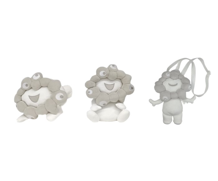 「白ミャクミャク」3タイプのぬいぐるみが新発売！