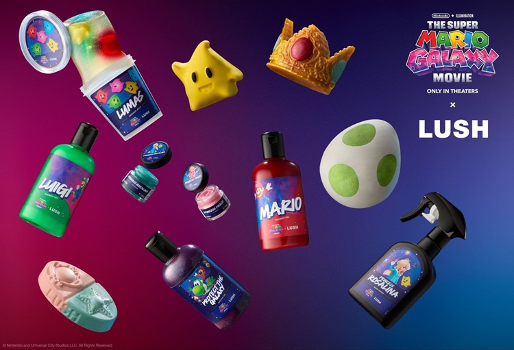 映画『ザ・スーパーマリオギャラクシー・ムービー』×「LUSH」バスボムなど全12種のアイテムが発売！