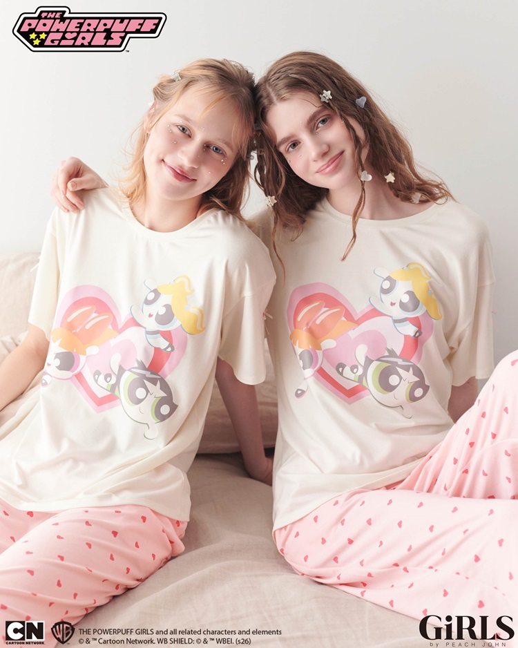 「パワーパフ ガールズ」×「GiRLS by PEACH JOHN」ランジェリーやルームウェアが登場！