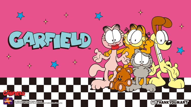 「ガーフィールド」コラボ雑貨がサンキューマートに登場！アメコミテイストのポップでカラフルな全11アイテム